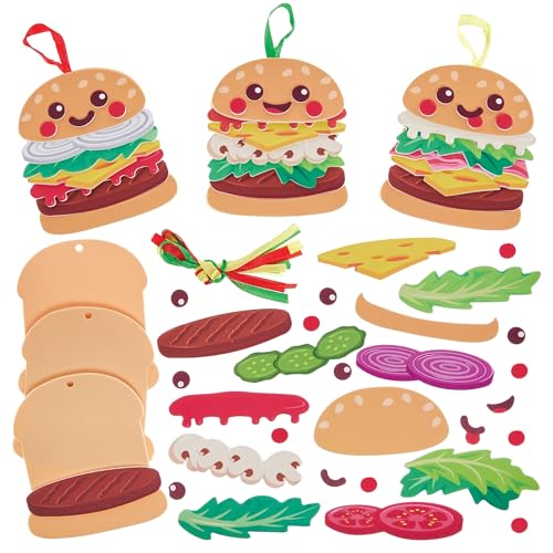 Baker Ross FN420 Burger Mix & Match Kits - Pack of 6, Foam...