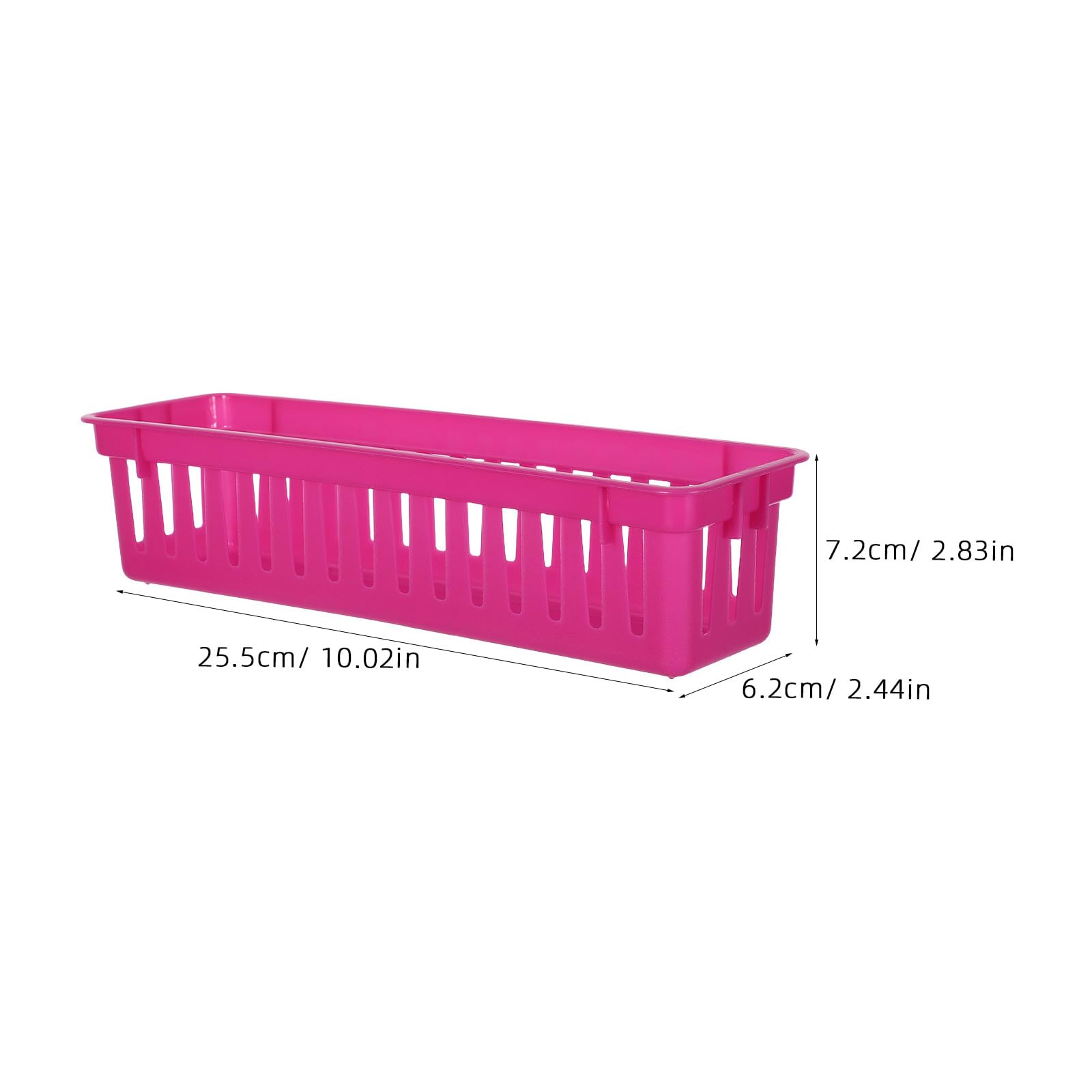 EXCEART 12 piccoli cestini di plastica - Cestino rettangolare in plastica per cancelleria per scrivania da ufficio - Mini contenitore impilabile per riporre oggetti per bambini, portapenne per aule