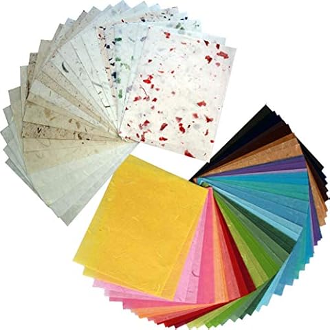 65 Sheets 8.5 x 11 Inches Mulberry Paper Sheet Design Craft Hand Made Art Tissue Japan Origami Washi Wholesale Bulk Sale Unryu Suppliers Products Card Making handmade paper design paper designs japan Cover