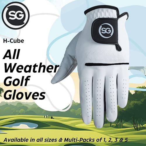 H-Cube All Weather & Genuine Leather Golf Gloves Men - Image 2
