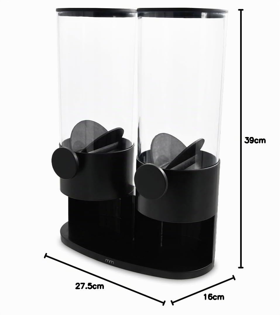 Mikamax Design Distributeur de Céréales - Cornflakes, Muesli, Blé - Petit-Déjeuner - 2 x 3L