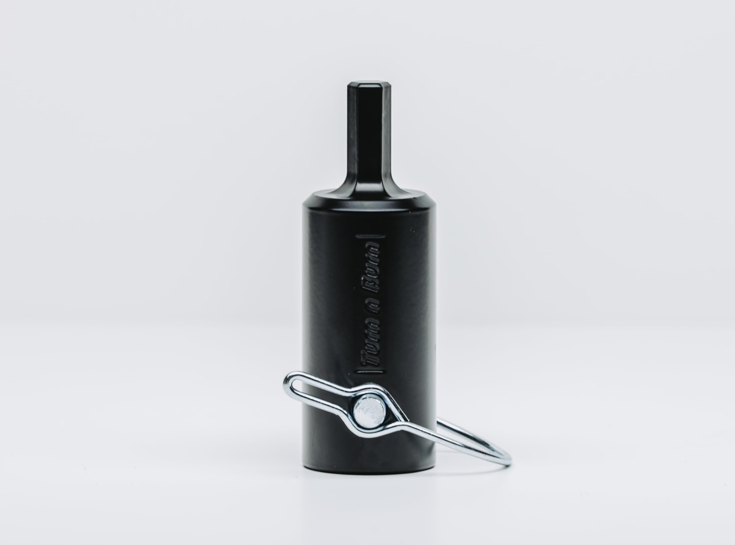 TurnNBurn - Adaptador + pasador de bloqueo de alambre: accesorio de semirremolque único, taladro de 18 V, potencia eleva y baja el tren de aterrizaje