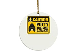 Potty Training in Progress Funny Potty Training Christmas Ornament