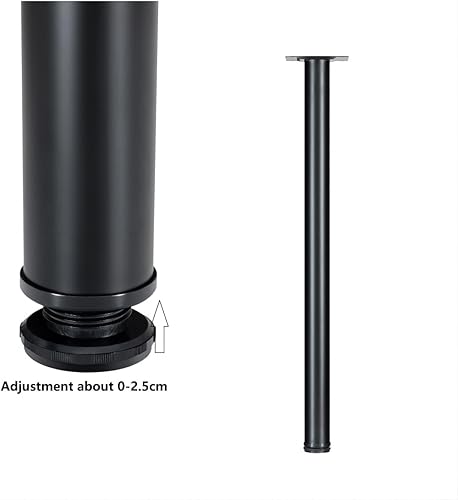 Miniatura 3 de LCSDLHLSY Patas redondas ajustables de 30 pulgadas para muebles, patas de mesa de metal, mesa de centro de bricolaje, mesa de comedor, pies de