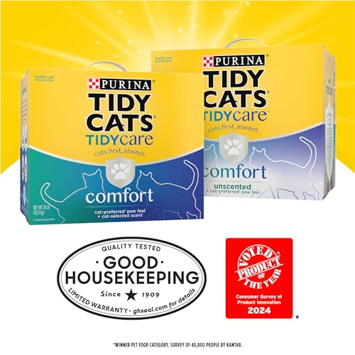 Image of Purina Tidy Cats Tidy Care Comfort Scented Clumping Cat Litter Odor Control Low Dust Formula - 24 lb. Box