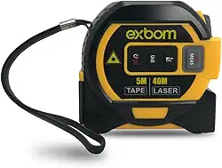 Trena Digital Exbom Com Visor Lcd Laser De Medição Até 40m Multifuncional 3 Em 1