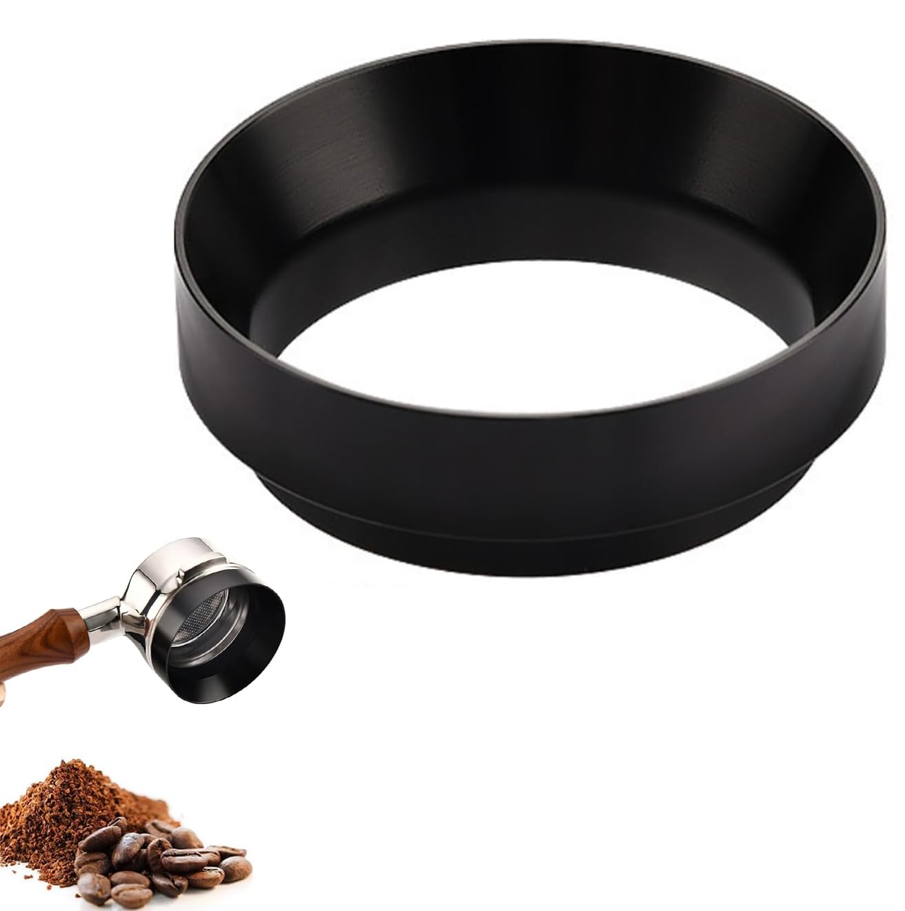 2 Pièces Anneau De Dosage Café 51mm - Entonnoir Magnétique Aluminium Pour Machine Espresso