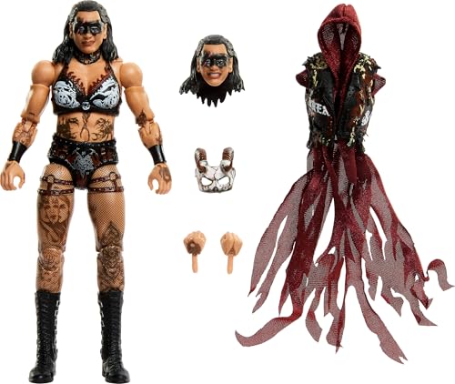 Mattel Mattel WWE Figurine articulée Ultimate Rhea Ripley de 15 cm à Collectionner avec 30 Points d’Articulation et Accessoires, Dont têtes et Mains...