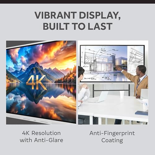 Image of AHA Hybrid 5000 65 inch Interactive Flat Panel Display QLED Smart Board Touchscreen with Android 15, AI-Powered Electronic Whiteboard for Classroom & Conference Room Collaboration