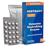 HISTAsolv Extra Strength DAO Enzyme Supplement for Histamine Food Intolerance - Eases Digestive Discomfort - Patented Tech - Made in Austria - 30 Pack