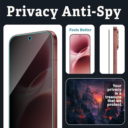 Image of ArmourPro Anti-Spy Privacy Tempered Glass for Vivo V70 Elite - Anti Peeping Screen Protector, Edge to Edge Full Coverage, 9H Hardness, Easy Installation Kit | Pack of 2