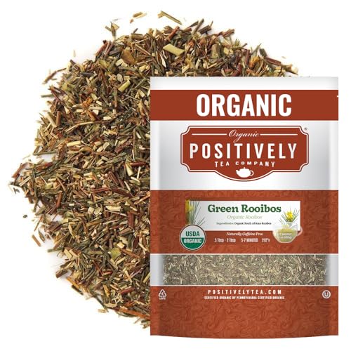 Organic Positively Tea Company, South African Green Rooibos Tea, Loose Leaf, 16 Ounce