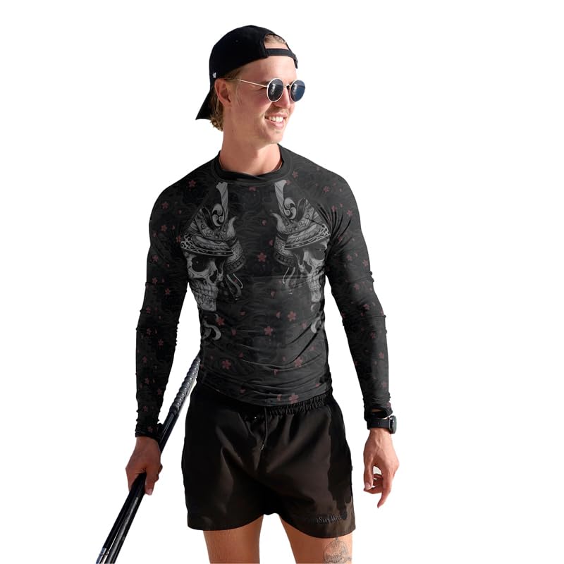 Samurai Men's Long Sleeve Baselayer Skins Performance Fit Compression Rash Guard Grappling MMA BJJ Jiu Jitsu4