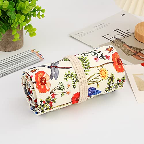 Lbxgap WP-16804 168 Slot Pencil Roll Wrap Up Pencil Pouches Holder,Travel Drawing Coloring Pencil Roll Organizer For Watercolor Pens Or Markers, Pencil Case Organizer thumb #4