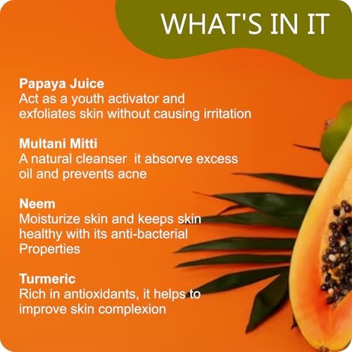 Image of Drontika Wild & Pure Papaya Deep Cleanse Face Wash | Gentle Exfoliation | Visibly Glowing Skin | 100% Botanical Extracts| Suitable for All Skin Types | 150ml. (Papaya)
