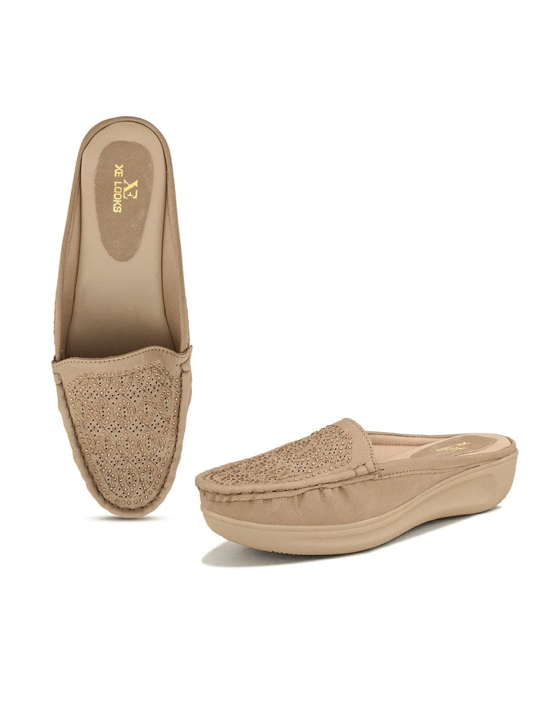 Women's Embellished Flat Mule – Elegant Slip-On Mules with Cushioned Support and Chic Design for Girls & Womens-image-45
