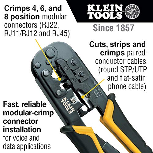 Image of Klein Tool Ratcheting Modular Crimper /Stripper