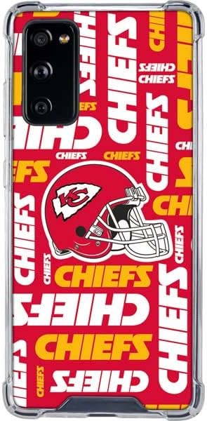 Skinit Clear Phone Case Compatible with Galaxy S20 FE - Officially Licensed NFL Kansas City Chiefs Red Blast Design