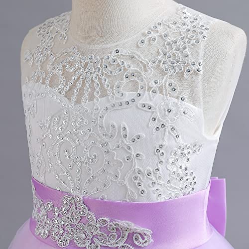NNJXD Ragazze Pizzo Ricamo Fiore Matrimonio Festa