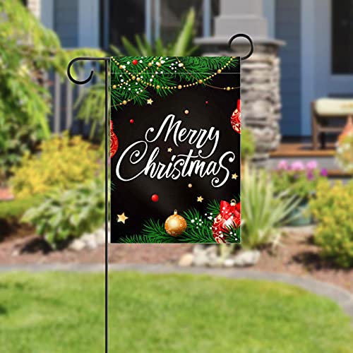 Drapeau de jardin de Noël double face décoration extérieure cour - 5