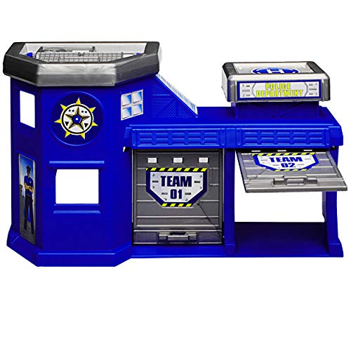 20 TLG. Set: Metall Polizei Station mit Fahrzeugen und Zubehör 1/43 – Bild 6