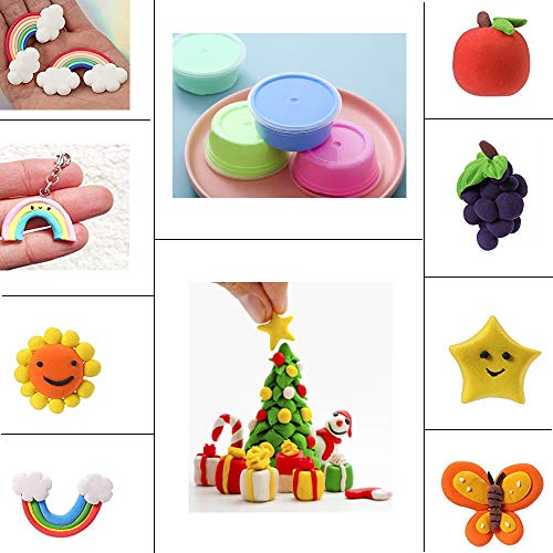 36 Colors Air Dry Clay Packed with Box No-Sticky and Non-Toxic Magic Clay Ultra-Light Plasticine Clay DIY Creative Modeling Dough with Project Booklet