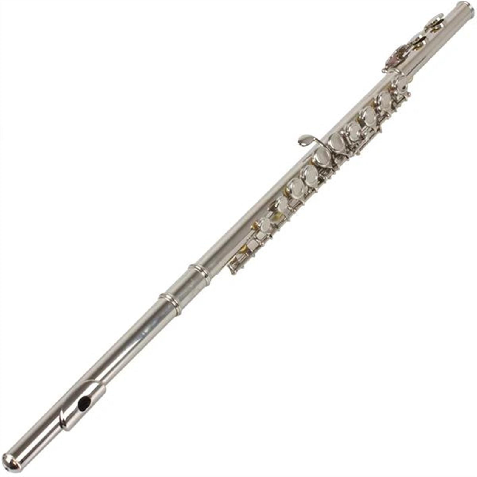 Strumenti Per Flauto Traverso Tono C A 16 Fori Chiusi Placcati In Argento Con Custodia Flauto Traverso Kit