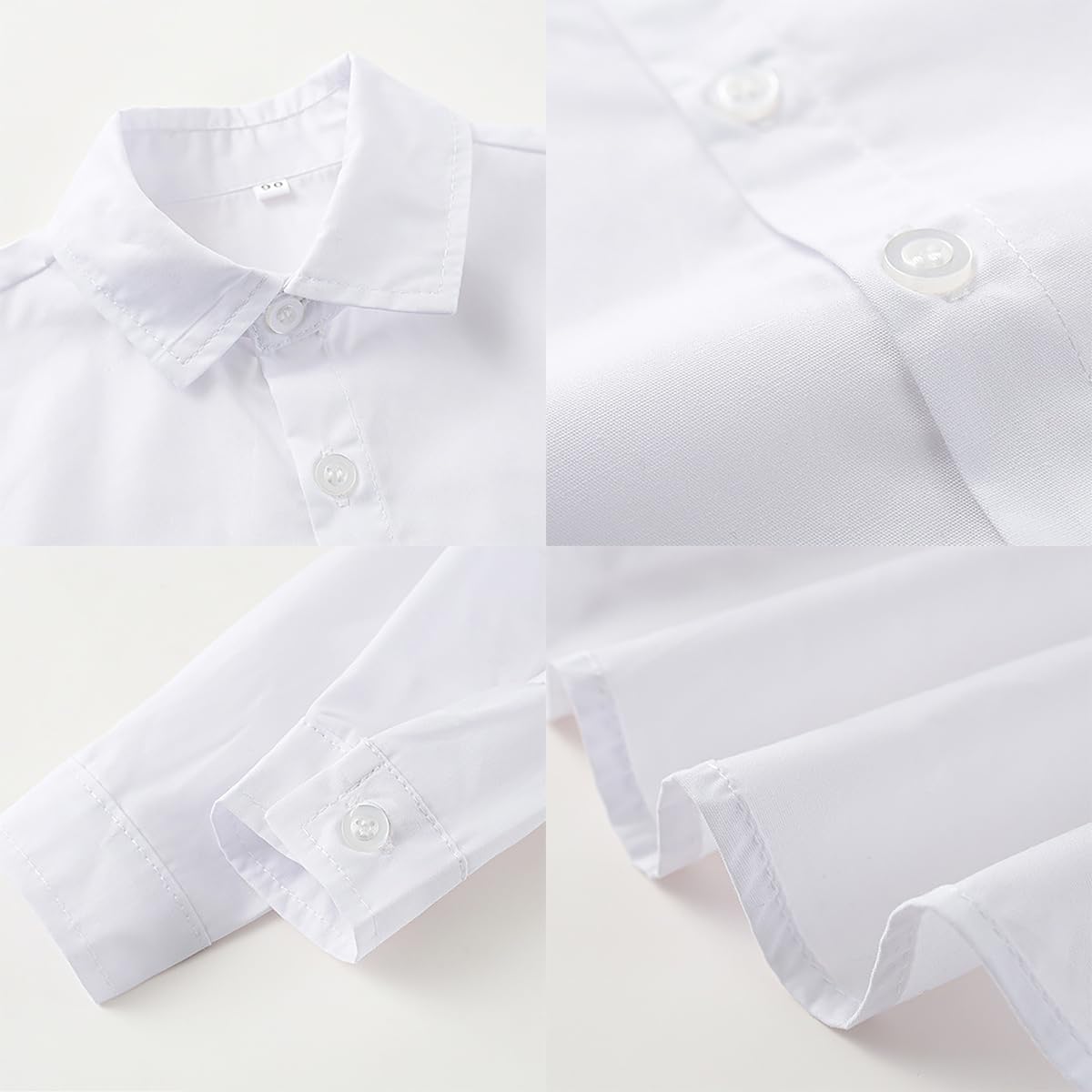 Odizli Kinder Jungen Gentleman Langarm Hemd + Weste + Hose + Fliege 4tlg Outfit Geburtstag Festlich Hochzeit Anzug