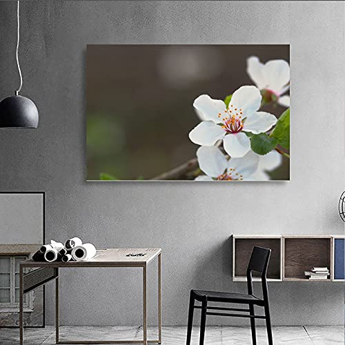 Peinture cerisier blossoms abstrait moderne tableau toile 24x36inch - 6
