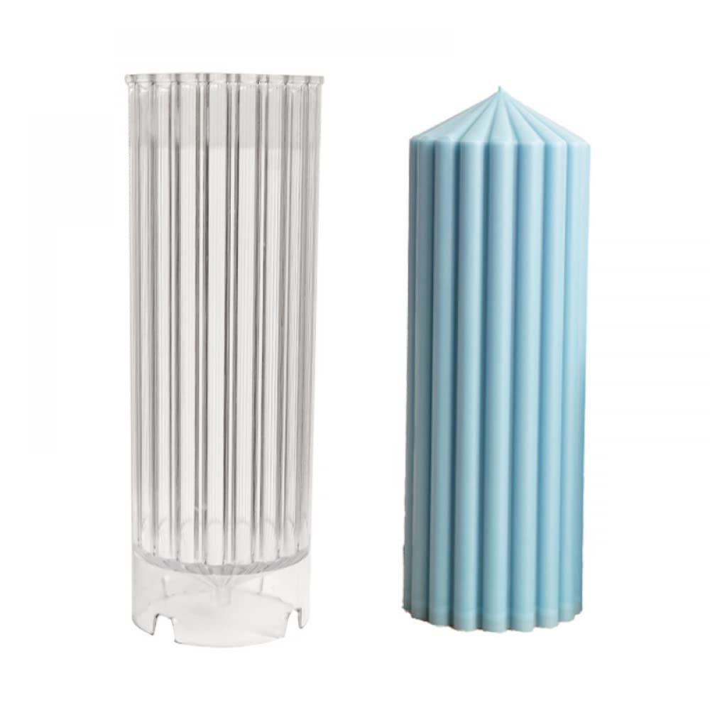 ARKEM Gruba forma do świec zapachowych, kształt geometryczny, plastikowa forma do świec, plastikowy cylindryczny młynek do świec, forma do dekoracji świec zapachowych, mała
