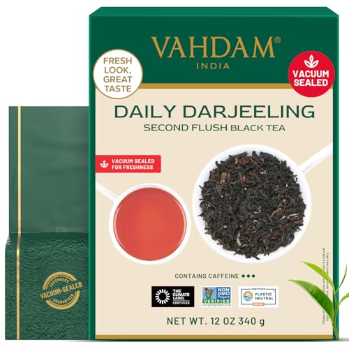 VAHDAM, Darjeeling Tea Leaves From Himalayas 340g (170+ Cups) Pure Unblended Darjeeling Black Loose Leaf Tea | Packed & Shipped Direct From Source In India