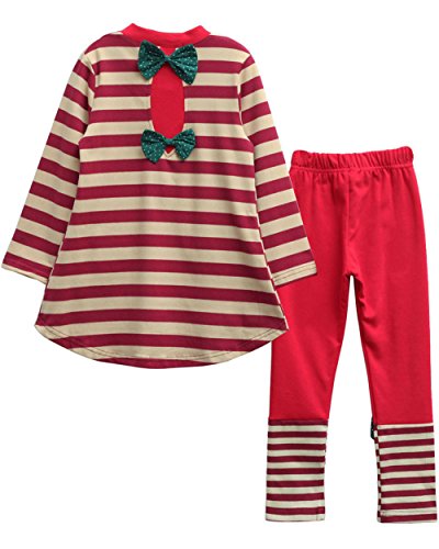 Image of Urtrend Little Girls' Kids 2 Pieces Long Sleeve Top Pants Leggings Clothes Set Outfits