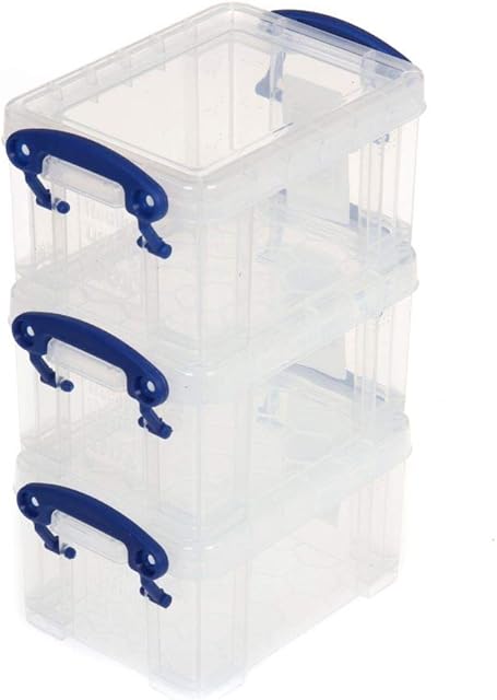 Really Useful Box 0.3 Litres Pack of 3 Assorted - Color: Clear