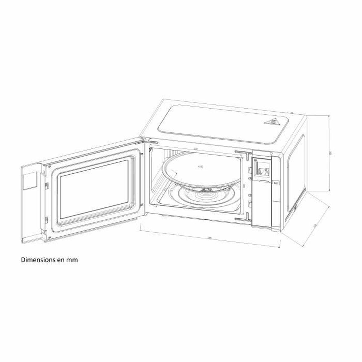 Micro-ondes - CONTINENTAL EDISON - CEMO23BG - Gril - Noir - 1280 W - L48 x H29,3 x P33,7 cm - 23 L