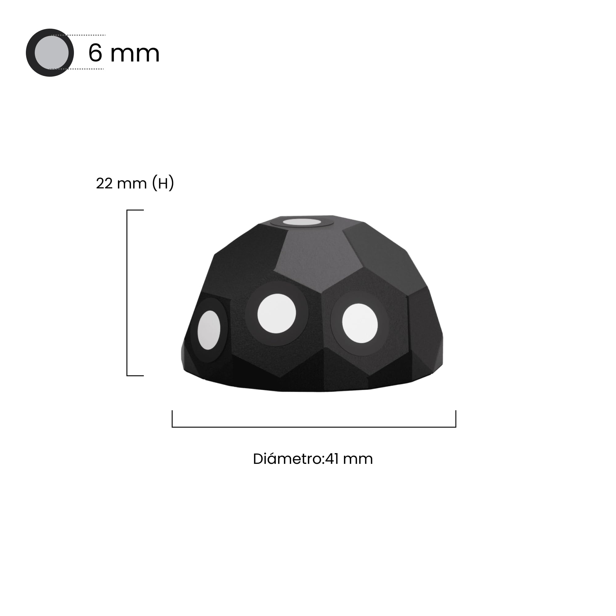 Revopoint Kit de Marcadores de Cúpula Magnéticos 3D de 6 Piezas para Escaneo 3D, Marcadorespara Escáneres 3D, Puntos de Seguimiento 3D para Evitar la Pérdida de Seguimiento y Mejorar la Precisión