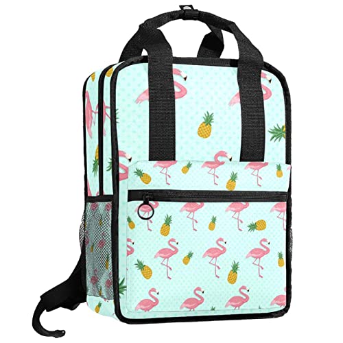 Sac à dos garçons et filles flamant rose ananas avec bretelles réglables