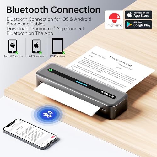 Guaranteed Satisfaction Phomemo M832 Portable Printer, Inkless Thermal Printer, Bluetooth Wireles Printer, Support 8.5'' x 11'' US Letter Size Thermal Paper, Printer for Home, Office, School,... - Image 3