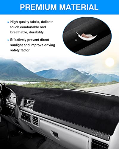 Image of Autorder Dashboard Cover Mat for 1992-1996 Ford F150 F250 F350 Accessories Dash Cover Flannel Dash Mat Sunshade Glare UV Rays Protector