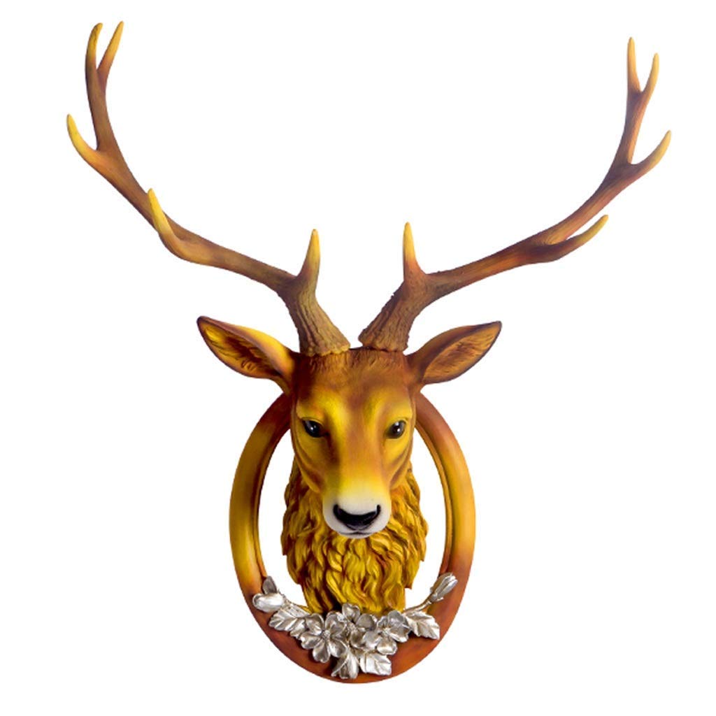Tête de cerf murale 3D en résine pour habiller un grand mur blanc sans perçages complexes