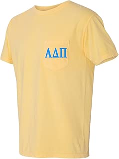 Alpha Delta Pi Sorority Comfort Colors Pocket T-Shirt - coolthings.us