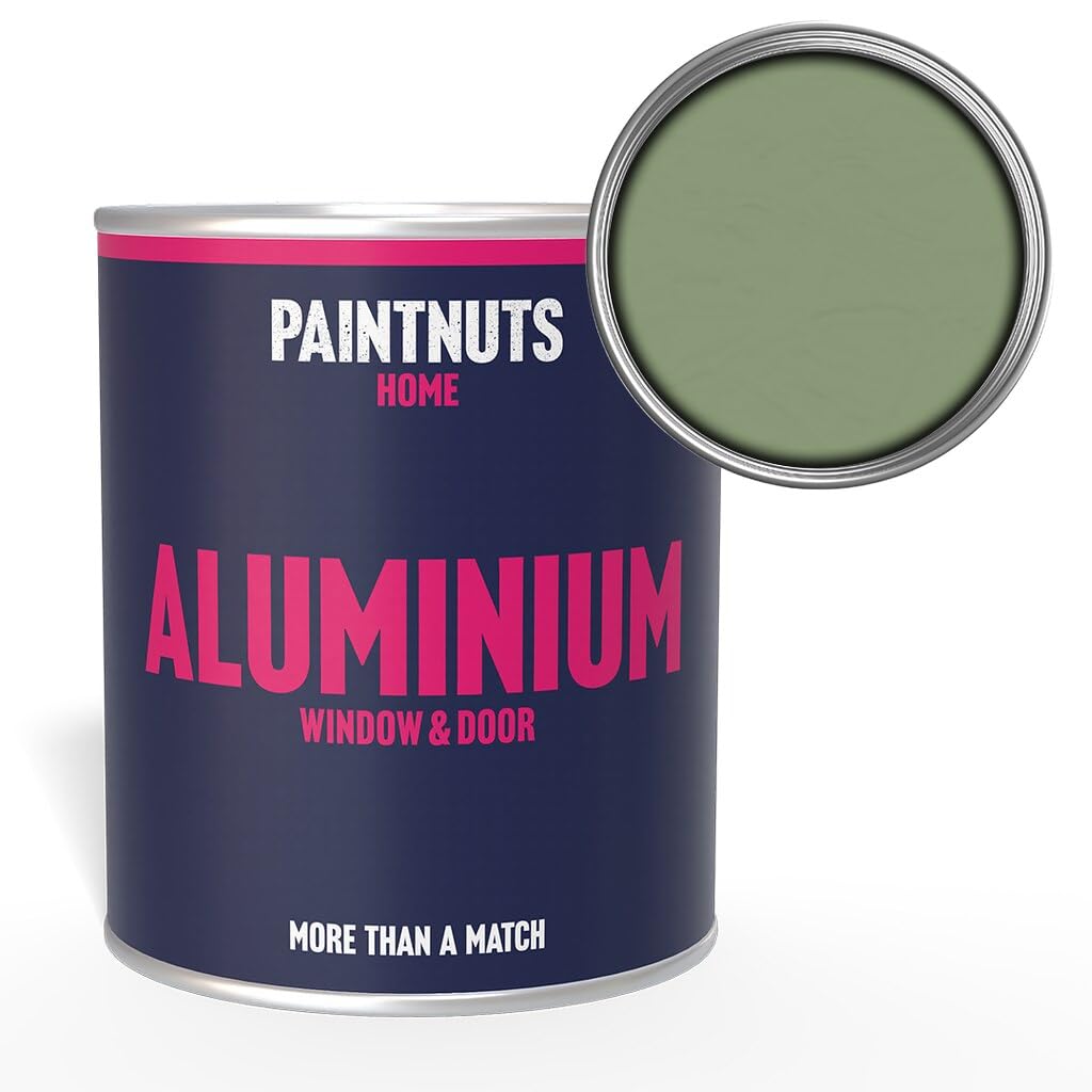 Paintnuts Pale Green Aluminium Window & Door Paint - Ral-6021 - Matt 1 Litre Tin