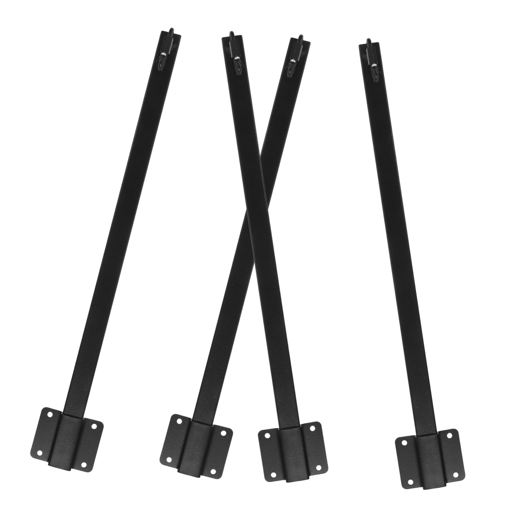 Support Poteau Résistant à Corrosion pour Guirlandes Lumineuses Extérieures 1 Set en Fer Noir, Poteau Résistant la Corrosion Forte Stabilité pour Clôtures et Terrasses