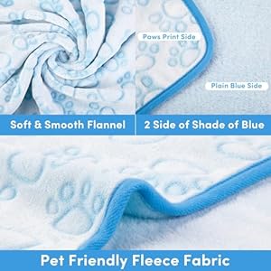   Stuffed-Premium-Soft-Dog-Blanket-Blue-Flannel-Fleece-Blanket-for-Small-Medium-Dogs-Pet-Puppy-Blankets-Gift-for-Kitten-Cat-Cute-Paw-Print-Blanket-for-Bed-Cover-Couch-Crate