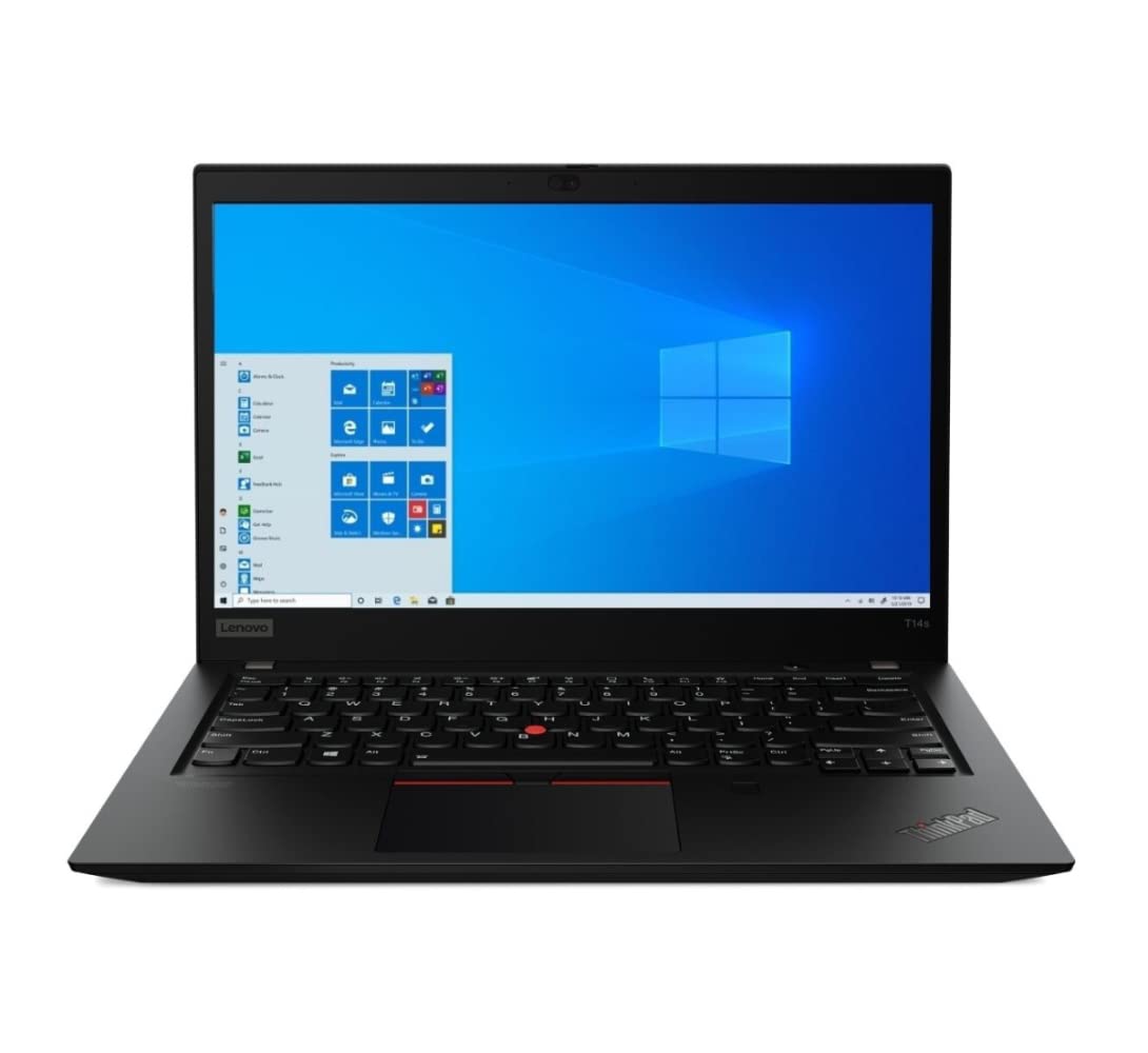 Lenovo ThinkPad T14s Gen 1 14 Zoll 1920x1080 Full HD Intel Core i5 10210U 256GB SSD Festplatte 8GB Speicher Windows 11 Pro Fingerprint Webcam Notebook Laptop (Generalüberholt)
