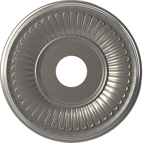 Image of Ekena Millwork 16 inchOD x 3 1 /2 inchID x 1 inchP Berkshire Thermoformed PVC Ceiling Medallion (Fits Canopies up to 7 inch), Aged Dark Steel