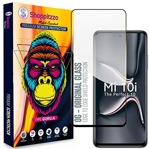 Image of Military Grade-Gorilla Tempered Glass Screen Protector-with 100% Fingerprint Sensor Working-Edge to Edge Full Screen Coverage-9H Hardness-With Easy Installation Kit-Black(Pack Of 1)-Compatible With Xiomi Mi 10i 5G (6.67 Inch)