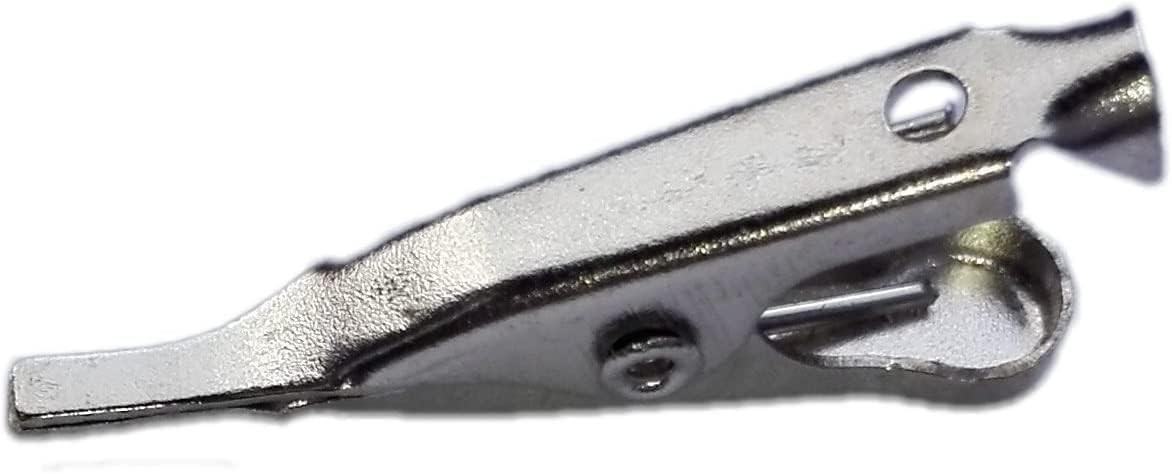 50 Pack - Toothless Micro Steel Alligator Test Clips with Smooth Jawed and Microscopic Tip 5amp Metal Alligator Clip Clamp Kit for Battery Test Tone Nickel Plated Crocodile Clamps Toothless