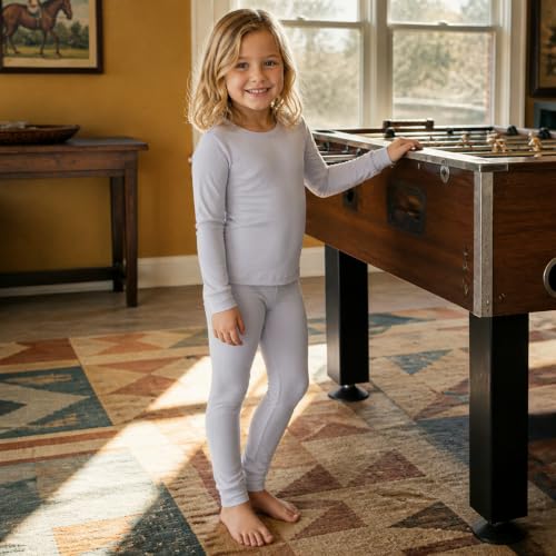 Image of BABY 2T-10Y Toddler Kids Girls Boys Soft Comfy Viscose 2pcs Set Long Sleeve Plain Shirts and Pants Sets
