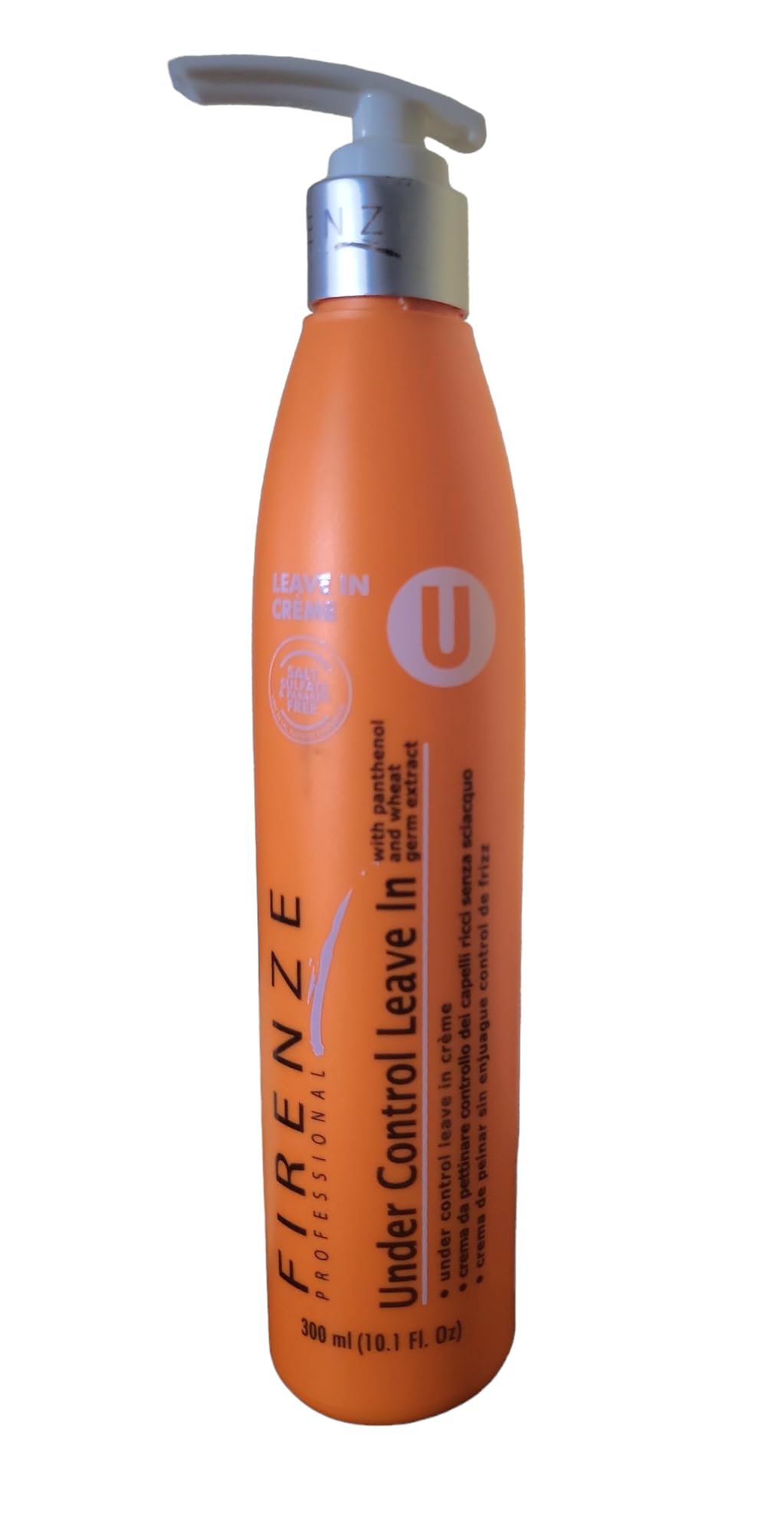 Firenze Professional Under Control Leave-In Conditioner 300ml/10.1 fl oz – Anti-Frizz & Hydrating Hair Treatment for Smooth, Manageable Hair