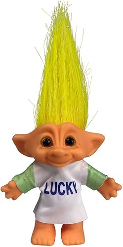 Miniatura 1 de Muñecas vintage Troll cromáticas adorables para colecciones, proyectos escolares, artes y manualidades, recuerdos de fiesta, cabello amarillo de 7.5